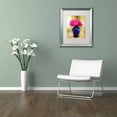 thumbnail image 3 of Trademark Fine Art "Pink Carnations in Cobalt Blue Vase" Canvas Art by Lois Bryan White Matte, Silver Frame, 3 of 4