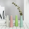 thumbnail image 3 of ABPETE Small Ceramic Vase Set of 2 Flower Bud Vases Modern Minimalist Vase Mini Table Floral Vase Flower Arrangement for Home Living Room Office Centerpiece Decor 5 inch Green, 3 of 9
