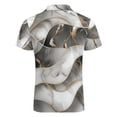 thumbnail image 5 of Marble Texture Men Zipper T-shirt Summer Casual Short Sleeve T-shirt Top, 5 of 7