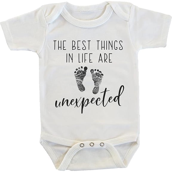 The Best Things in Life Are Unexpected Pregnancy Reveal Gift for Grandma Grandpa Grandparents Dad Husband Boyfriend Announcement Onesie/Bodysuit