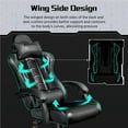 thumbnail image 6 of Yaheetech PU Leather Ergonomic Gaming Chair with Removable Head Pillow, Full Black, 6 of 7