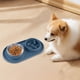 thumbnail image 3 of Comedero antiderrames con alfombrilla de silicona antideslizante y comedero lento extraíble con cuenco de acero inoxidable para agua y comida para gatos, 3 of 4