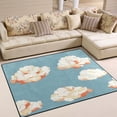 thumbnail image 2 of Clouds Pattern 80''x58'' Extra Large Plush Memory Foam Rug, Soft, Absorbent, Non Slip, 2 of 7