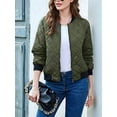 thumbnail image 4 of Women'S Barn Jacket Casual Coat Zip Up Spring Fall Clothes with Pockets Army Green XXL, 4 of 7