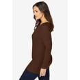 thumbnail image 3 of Jessica London Women's Plus Size V-Neck Ribbed Sweater, 3 of 5