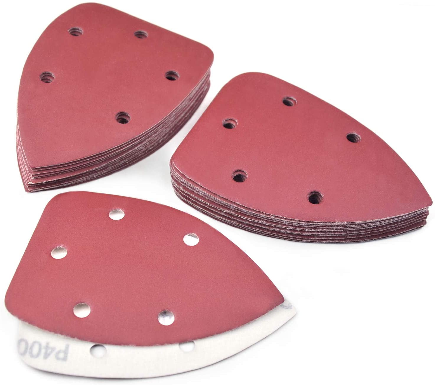Detail Sander Sandpaper 30Pcs 5Hole 400 Grit Aluminum Oxide Mouse