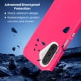 thumbnail image 4 of Entronix Heavy Duty Case for Galaxy A17, Shockproof Dustproof Dual Layer Protective Cover, Pink, 4 of 6