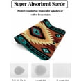 thumbnail image 2 of Boho Southwestern Dish Drying Mat for Kitchen Counter, Absorbent Quick Dry Coffee Bar Mat Pad Thin Diatomaceous Sink Mat Dish Drainer Mat 23.5x15.5 Teal Brown Vintage Ethnic Tribe Geometric Texture, 2 of 6