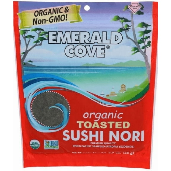 Emerald Cove Organic Pacific Sushi Nori 0.9 oz Pack of 2