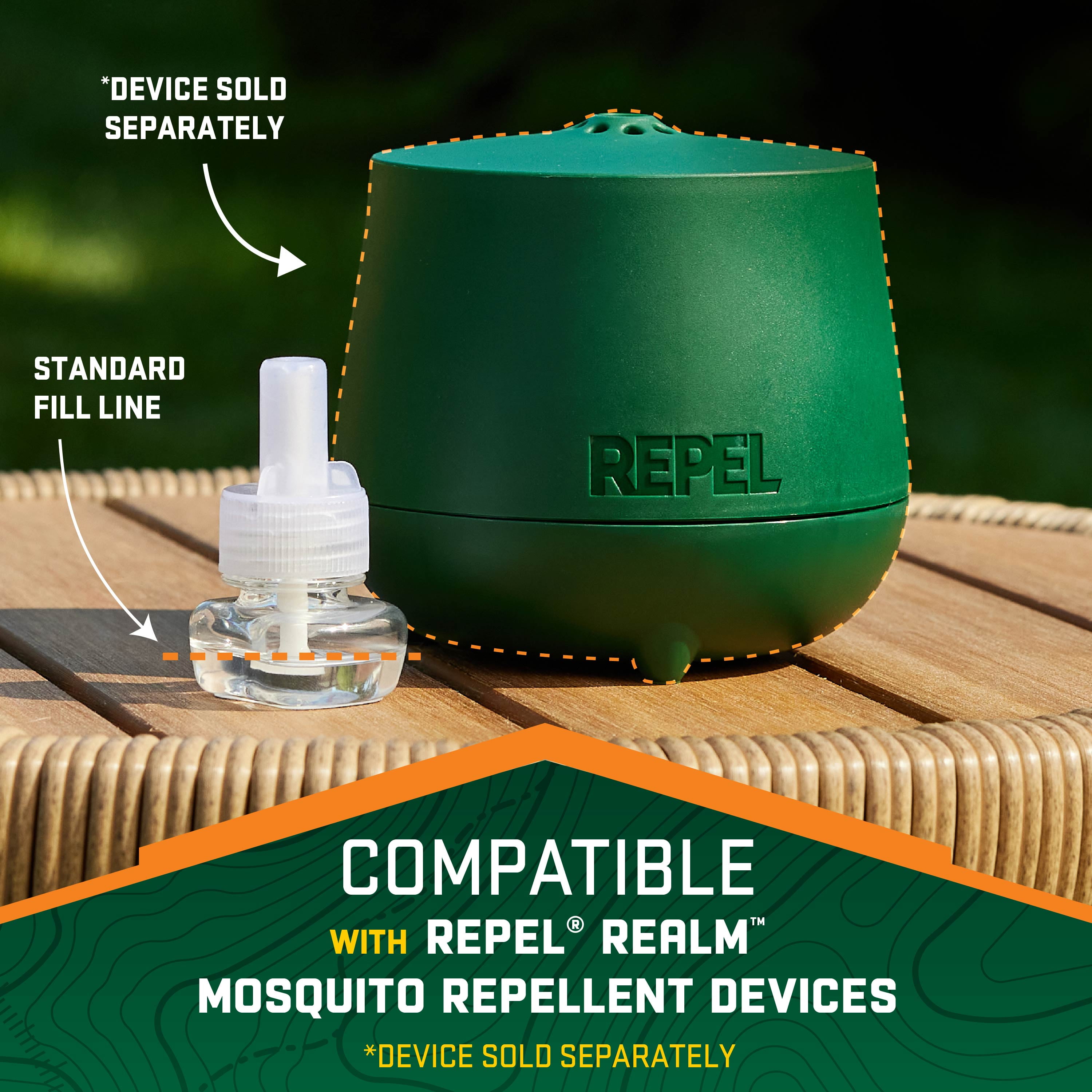 (2 pack) Repel Realm Zone Mosquito Repellent Refill Cartridge, Mosquito Repeller