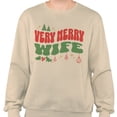 thumbnail image 2 of Very Merry Wife Sweatshirt Unisex 2X-Large Sand, 2 of 5
