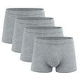 thumbnail image 1 of StSilkitty 4 Pack Men's Boxer Briefs Mid Rise Elastic Underwear Solid Color Lightweight Soft Breathable Underpants, 1 of 2