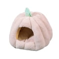 thumbnail image 3 of Nido para gatos semicerrado, acogedor, con forma de calabaza de invierno, colchón para mascotas Rosa, 3 of 8