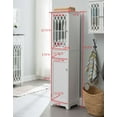 thumbnail image 3 of Kings Brand Furniture Tall Wood Bathroom Storage Cabinet Linen Tower, White, 3 of 9