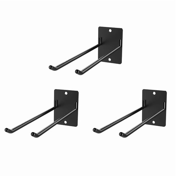 Heavy Duty Storage Organizer Steel Wall Mount for Garden Tools Shovel Rake Broom Organizer Wall Hook 3pcs,3x Wall-mounted hook,Black