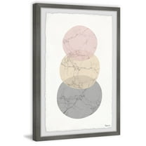 Parvez Taj Marbled Circles Framed Wall Art, 24.00" x 1.50"
