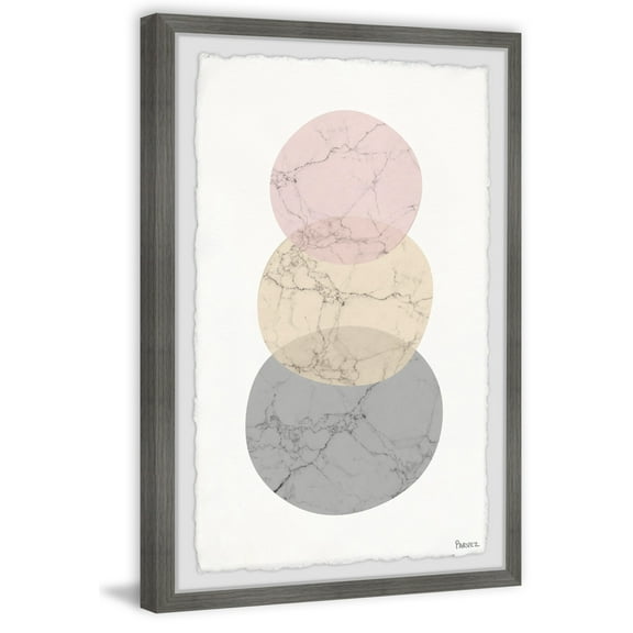 Parvez Taj Marbled Circles Framed Wall Art