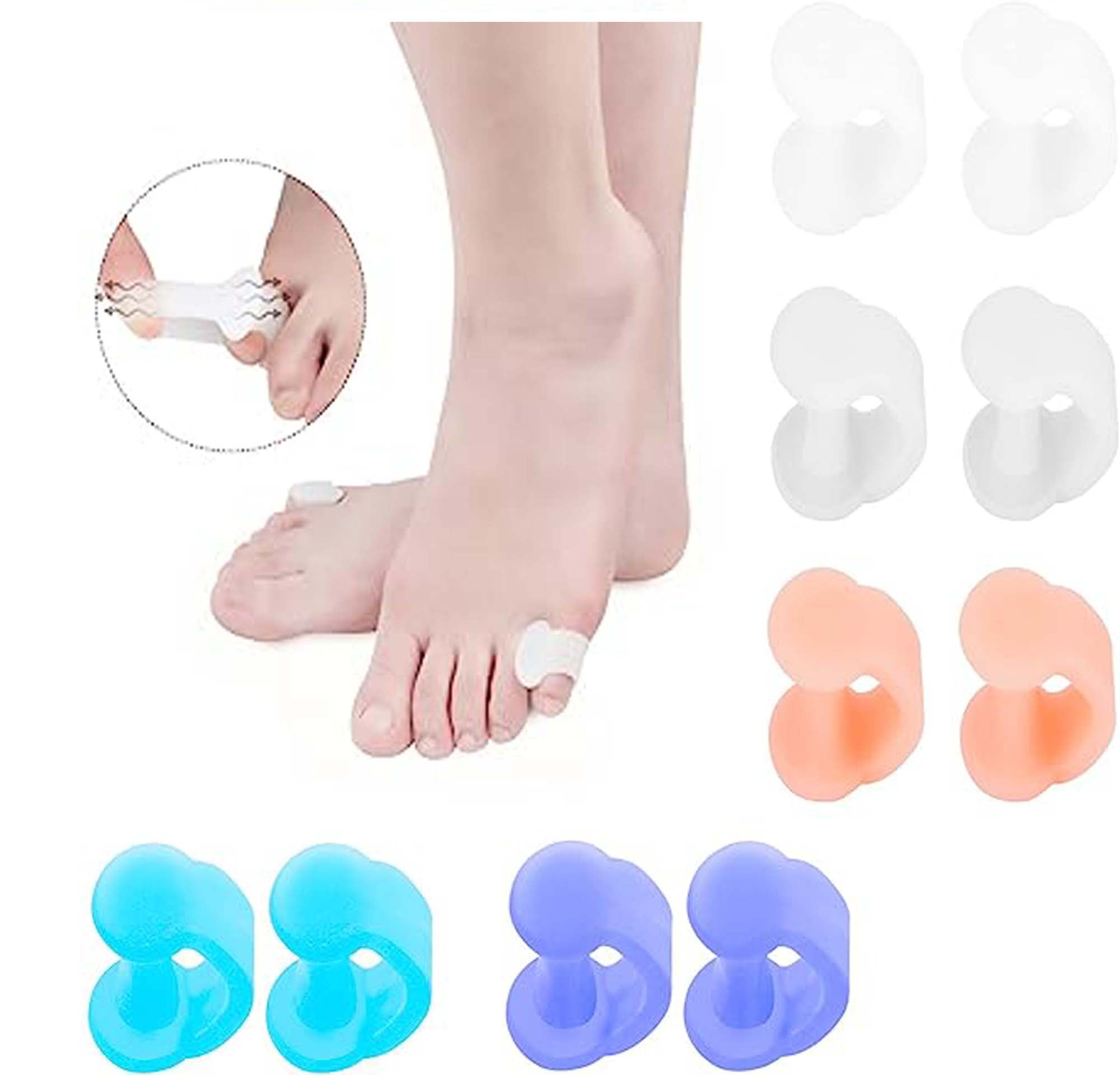 5 Pairs Gel Toe Separator, Pinky Toe Spacers, Little Toe Cushions for