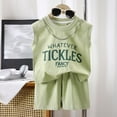 thumbnail image 2 of Kogui Toddler Boy Summer Outfits Sets Two-Piece Boys Clothes Short Sleeve T-Shirt Kids Teen Boys Summer Outfits 7T 8T (Light Green,7-8 Years), 2 of 4