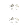 thumbnail image 4 of Sonducket 4 piezas de peinetas de flores para boda, conjunto de tocados de decoración, tocado elegante elegante para niñas, hermoso tocado de Type3 NO3, 4 of 6