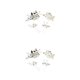 thumbnail image 4 of Sonducket 4 Uds. De peinetas de flores para boda, conjunto de tocados elegantes para niñas, tocado de novia, adorno de vestir para mujer, blanco Blanco 2piezas, 4 of 6