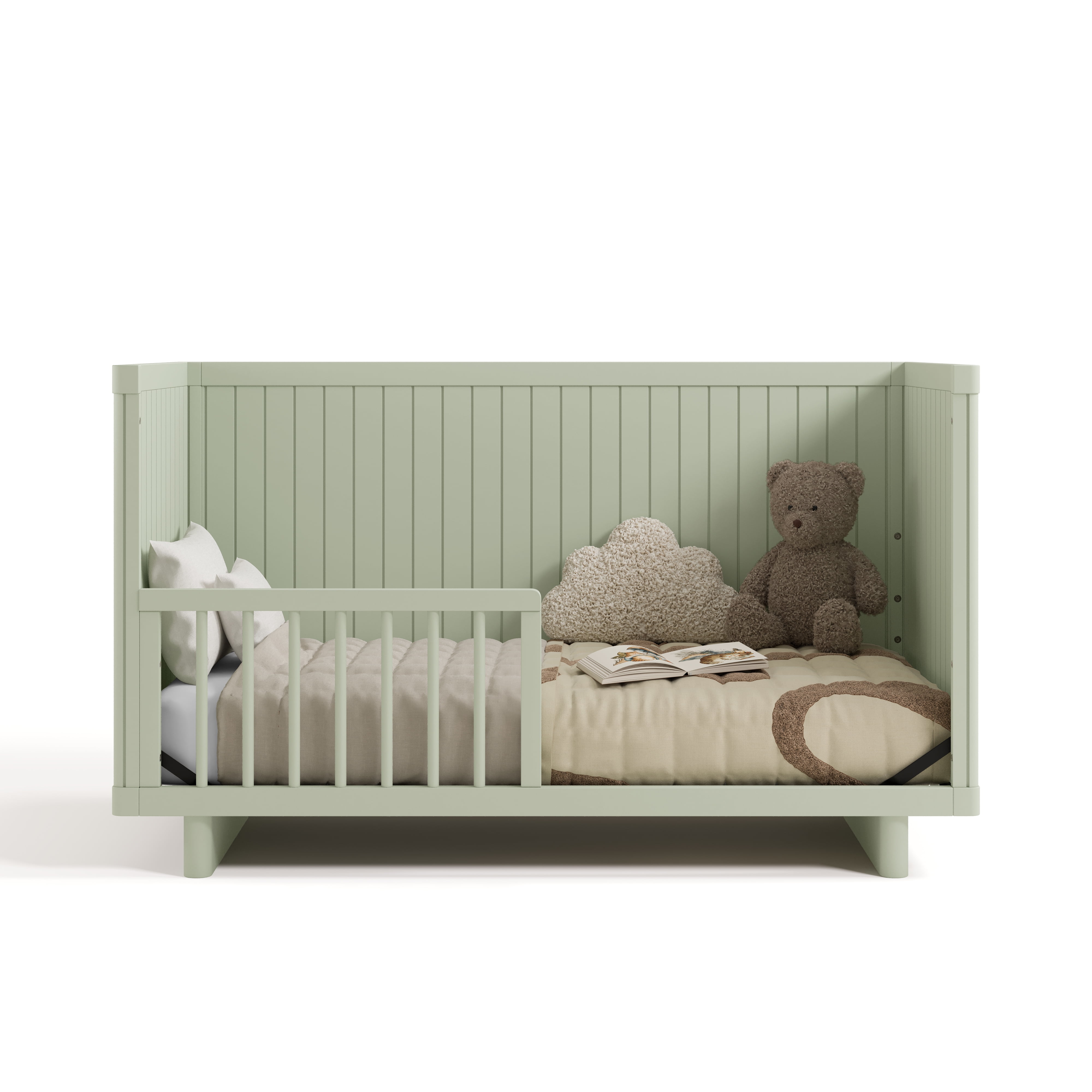 Art of Nursery by Storkcraft Kyoto Deluxe Convertible Crib with Bonus Toddler Guardrail, Sage