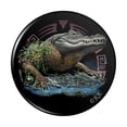 thumbnail image 1 of Aztec Alligator Gator Pinback Button Pin, 1 of 5