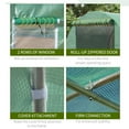 thumbnail image 5 of Outsunny 14.6' x 6.6' x 6.6' Walk-in Hoop Greenhouse Roll-Up Door, Green, 5 of 9