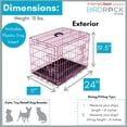 thumbnail image 3 of Internet's Best Double Door Steel Dog Kennel - Small 24" - Pink, 3 of 9