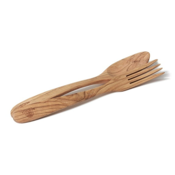 Berard Olive-Wood Handcrafted Salad-Server Set, 14 Inch