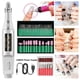 thumbnail image 1 of Pulidora de uñas eléctrica portátil con múltiples accesorios para manicura profesional, ideal para uñas naturales y postizas, color blanco, USB recargable., 1 of 6