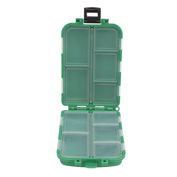 Estuche De Almacenamiento Portátil Para Cebo De Anzuelo De Pesca, Organizador De Caja De Aparejos De Pesca Impermeable, Estuche De Plástico Para Señuelos Con 10 Compartimentos