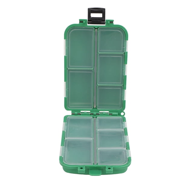 Estuche De Almacenamiento Portátil Para Cebo De Anzuelo De Pesca, Organizador De Caja De Aparejos De Pesca Impermeable, Estuche De Plástico Para Señuelos Con 10 Compartimentos