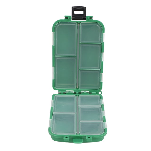 Estuche De Almacenamiento Portátil Para Cebo De Anzuelo De Pesca, Organizador De Caja De Aparejos De Pesca Impermeable, Estuche De Plástico Para Señuelos Con 10 Compartimentos