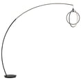thumbnail image 2 of Lite Source Monita 83" Matte Black LED Modern Orb Arc Floor Lamp, 2 of 4
