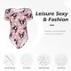 thumbnail image 4 of Fotbe French Bulldog Body de Mujer con Cuello Redondo y Mangas Cortas, Sin Mangas Ajustado, Suave, Cómodo y Básico-Large, 4 of 7