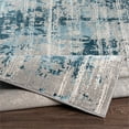 thumbnail image 4 of Surya Tibetan TBT-2331 63x91" Rectangle Modern Fabric Rug in Teal Blue/Gray, 4 of 7