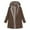 Brown, variant on Jacenvly Womens Winter Coats Solid Fleece Jacket Thickened Warm Long Sleeve Outerwear Hoodlies Zip-Up Pocket Jacket Casual Trendy Long Tops