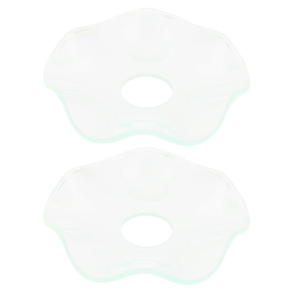 Masteelf 2pcs Glass Candle Holder Plate Wax Drip Catcher Clear Taper Candle Rings Decorative Glass Candle Protectors Candlestick Accessories
