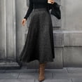 thumbnail image 7 of QHFBli Women Winter Skirt,Aline Long Fall Skirt with Pockets and High Elastic Wasit, 7 of 7