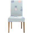thumbnail image 2 of RYLABLUE Cute Rabbit Face Stretch Chair Cover Protector Seat Slipcover for Dining Room Hotel Wedding Party Set of 4, 2 of 5