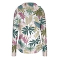 thumbnail image 4 of Women's Sun Protection Jacket Hoodie Clothing Lightweight Long Sleeve Sun Cover Up Shirt with Fashion Print, Athletic Lightweight Full-Zip Long Sleeve Outdoor, Green, XL, 4 of 5