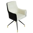 thumbnail image 4 of Impressions Vanity Genesis Vanity Chair with 360 Degrees Swivel Seat with Slim Black Legs (Tuxedo), 4 of 6