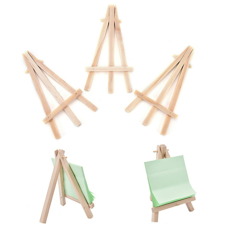 10 Sets Mini Frame Easel Painting Stand Drawing Board Card Artist Wood  Small Easels Display Travel Desktop For kids - AliExpress
