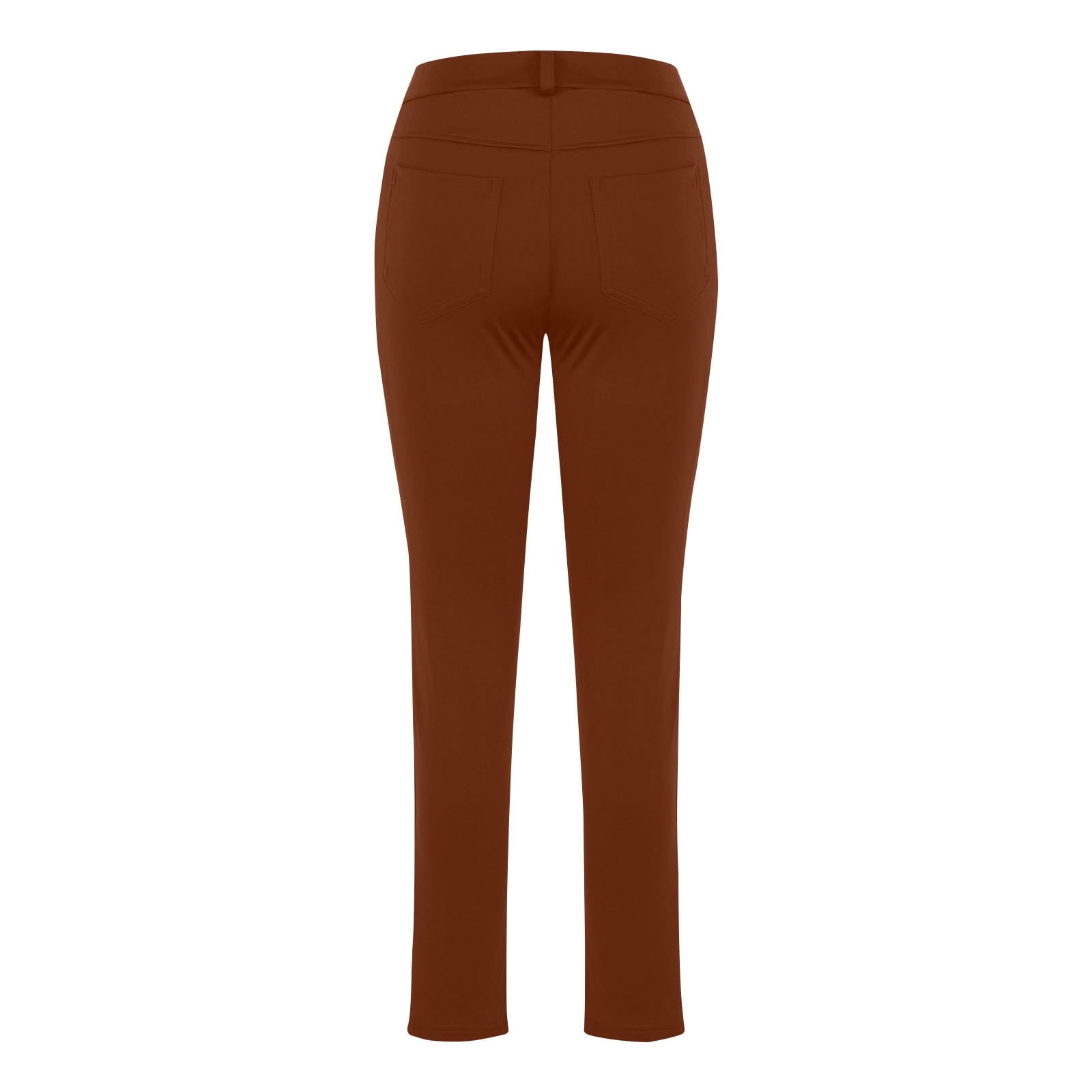 FRSASU Stretchy Work Pants for Women Pull on Dress Pants for Women High  Waisted Business Casual Outfits with Pockets Brown - Walmart.com