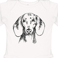 thumbnail image 4 of Inktastic Dachshund Sketch Portrait Boys or Girls Long Sleeve Baby Bodysuit, 4 of 5