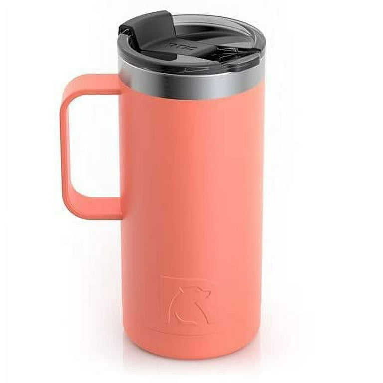 RTIC 16 oz Coffee Travel Mug with Lid and Handle, Stainless  Steel Vacuum-Insulated Mugs, Leak, Spill Proof, Hot Beverage and Cold,  Portable Thermal Tumbler Cup for Car, Camping, Very Berry