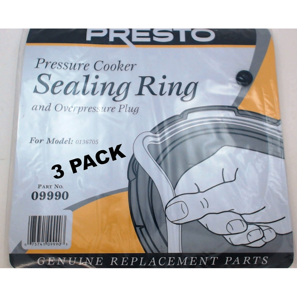 3 Pk, Presto Pressure Cooker Sealing Ring Gasket For Model 0136705