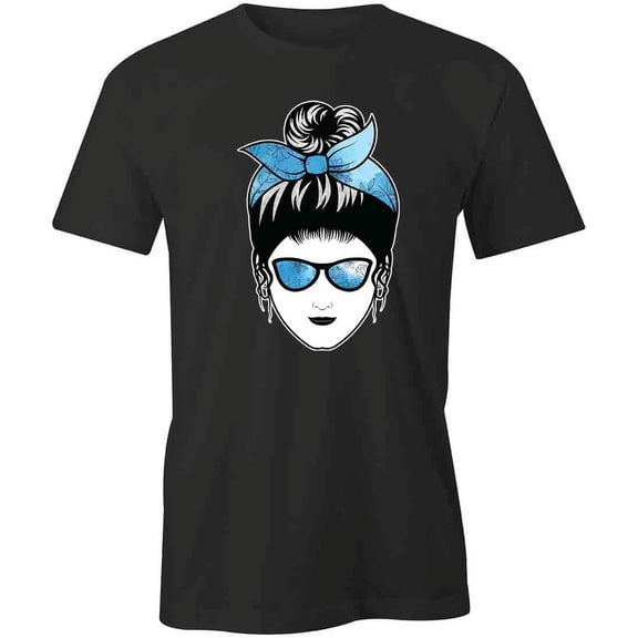 Messy Bun T-Shirt | Cute Hairstyle Black Tee Gift