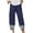 Light Blue, variant on Super Weeks! ChaoHeng Womens Pants Women Fashion Splicing Together Leisure Time Cotton and Linen Elastic Waist Pocket Pants